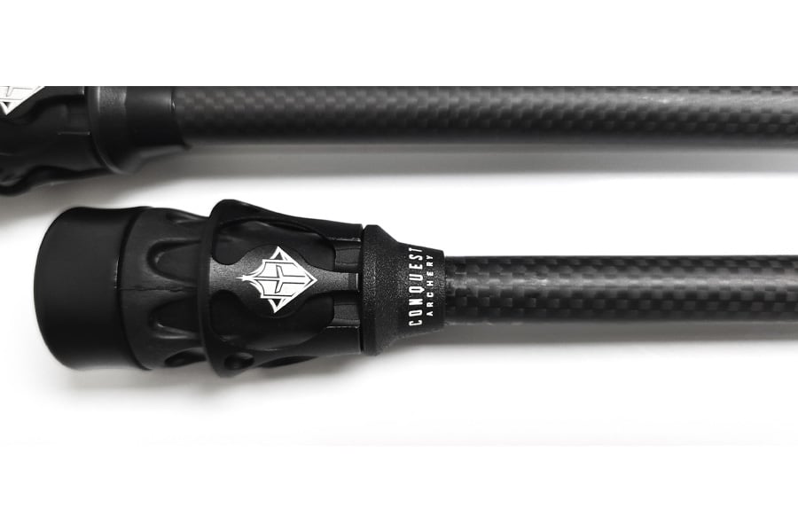 CONQUEST ARCHERY 3K Carbon Weave Stabilizer Matte Black